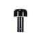 Hello Honey® 8.25" Black Round Metal LED Rechargeable Table Lamp Set, 2ct.